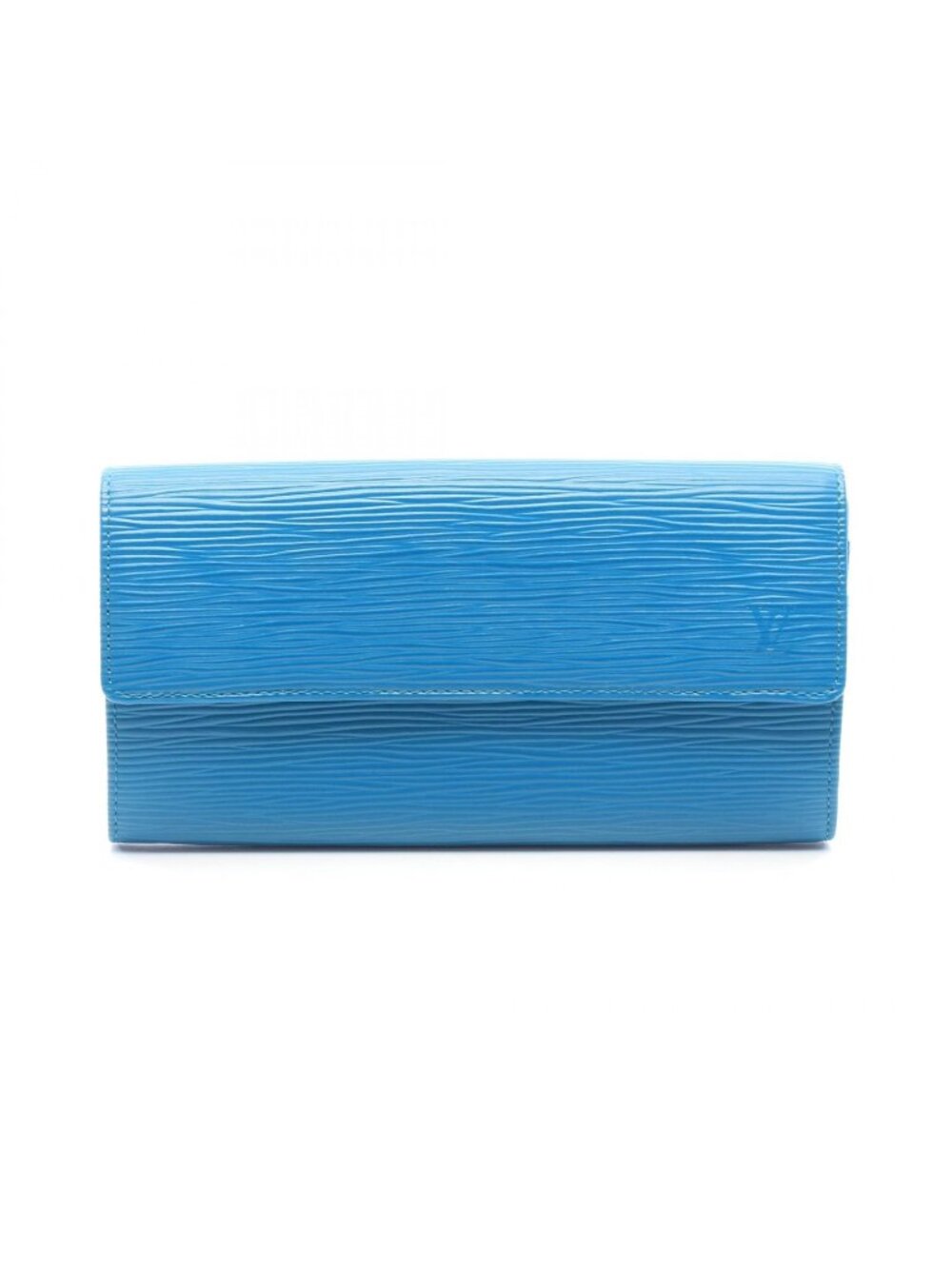 Louis Vuitton Bifold Wallet Portefeuille Sarah Cyan Leather